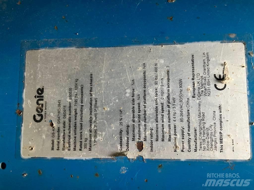 Genie GS 4047 Škarjaste dvižne ploščadi