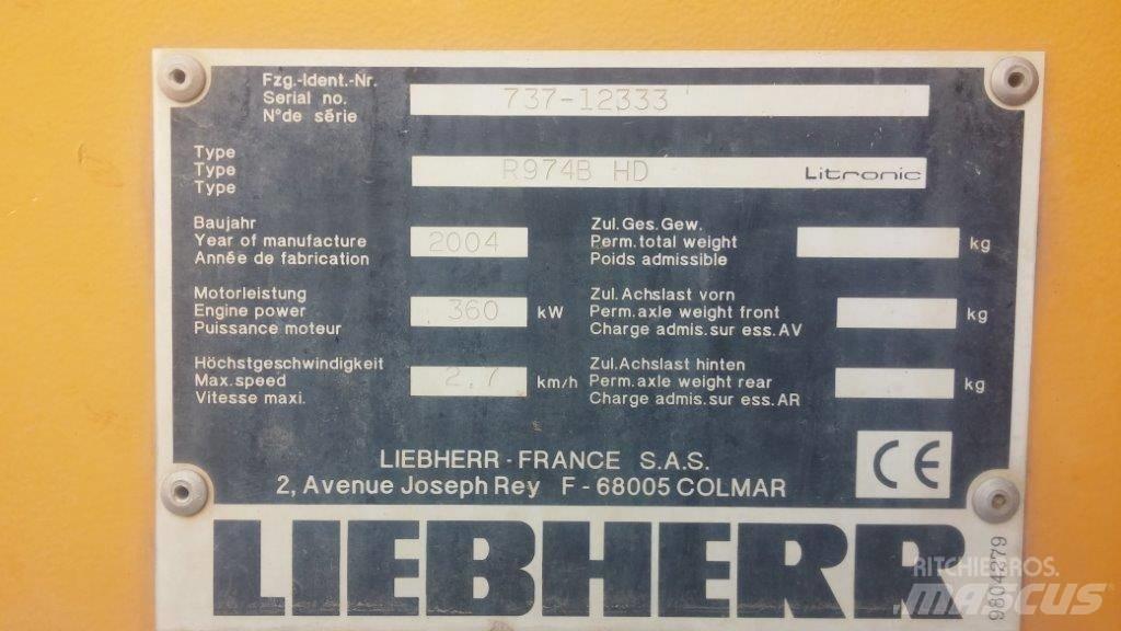 Liebherr R 974 B HD Bagri goseničarji