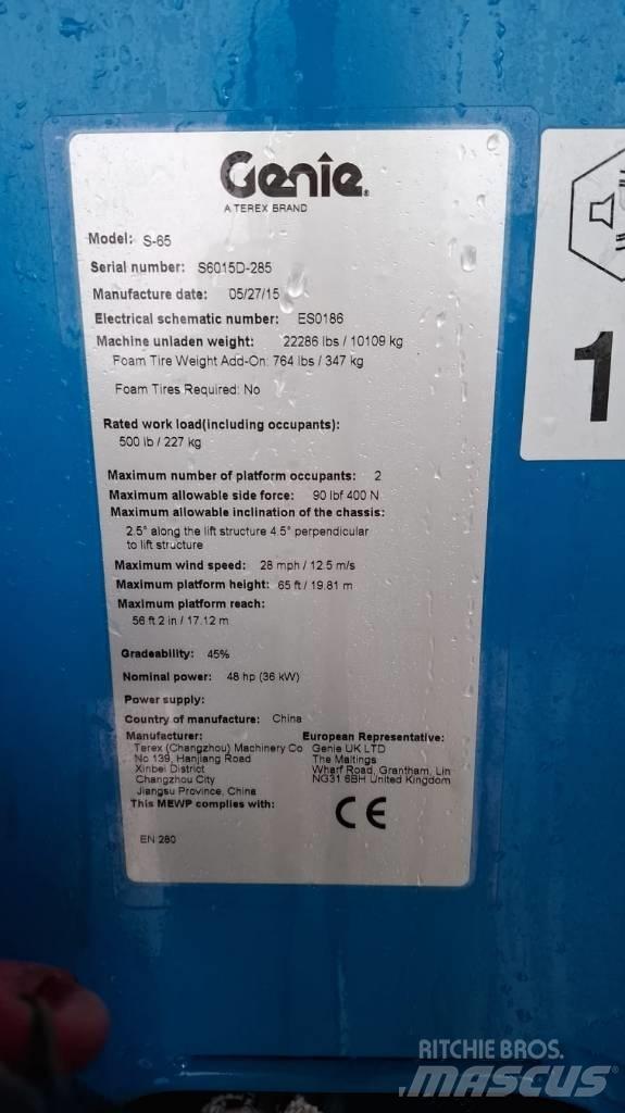Genie S 65 Teleskopske dvižne ploščadi