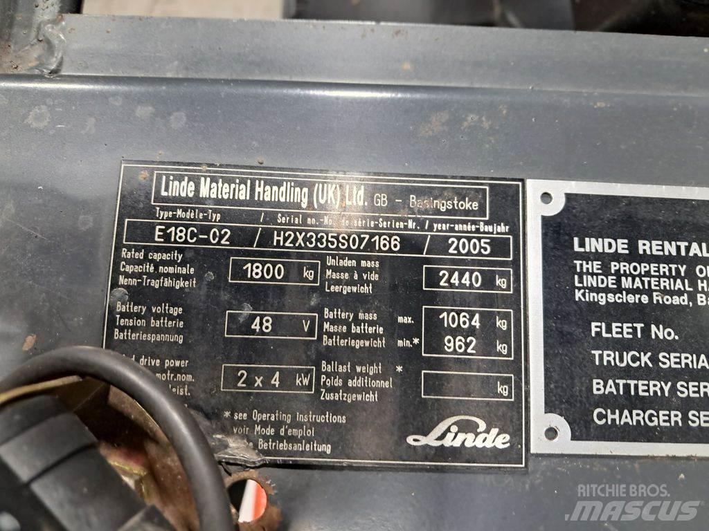 Linde E18C-02 Električni viličarji