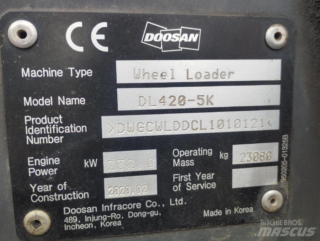 Doosan DL 420-5 Kolesni nakladalci