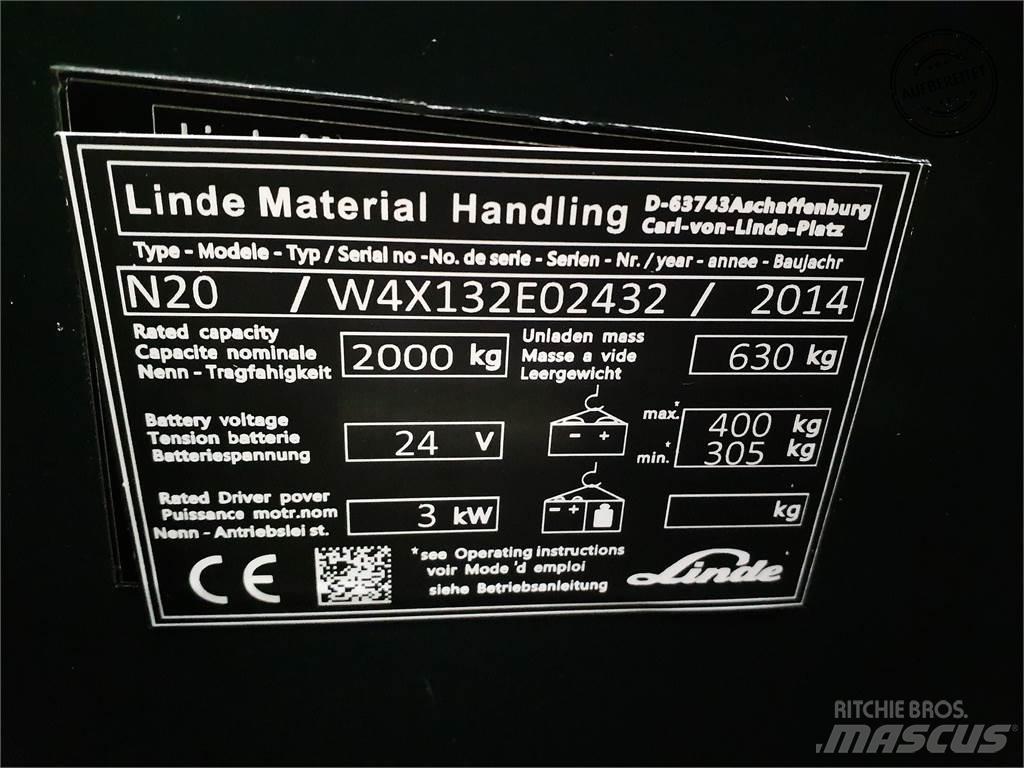 Linde N20-lang Nizko dvižni komisionirni viličar