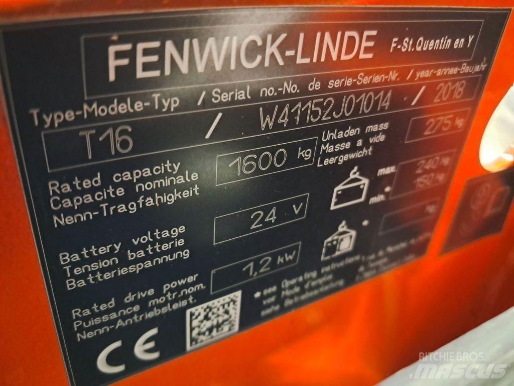 Linde T16 Električni nizko dvižni viličar