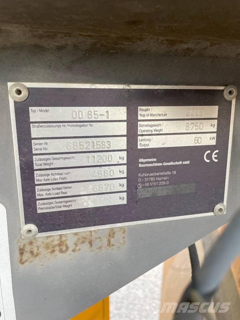 Volvo DD 85 Dvojni valjarji