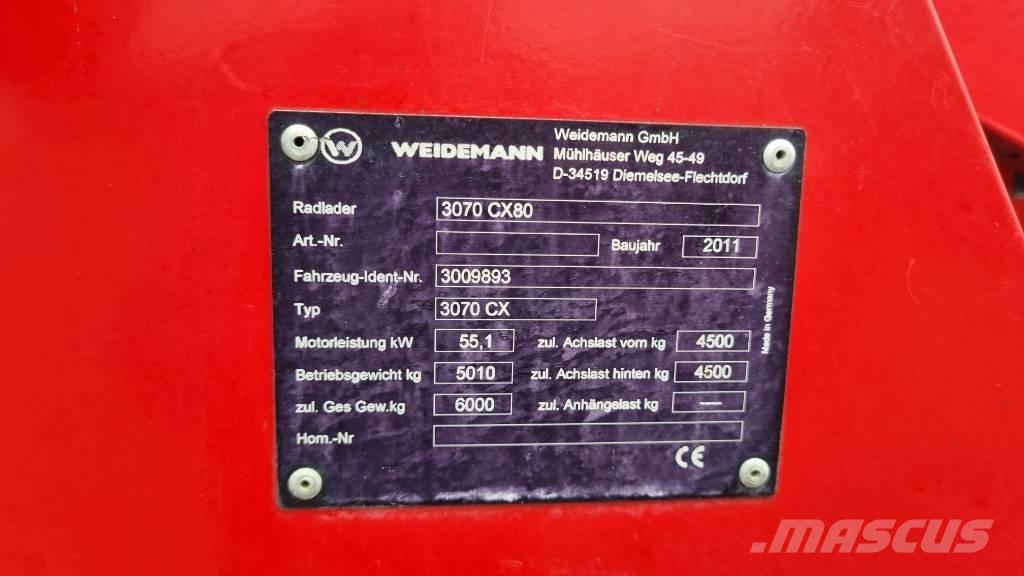 Weidemann 3070CX60 Kolesni nakladalci