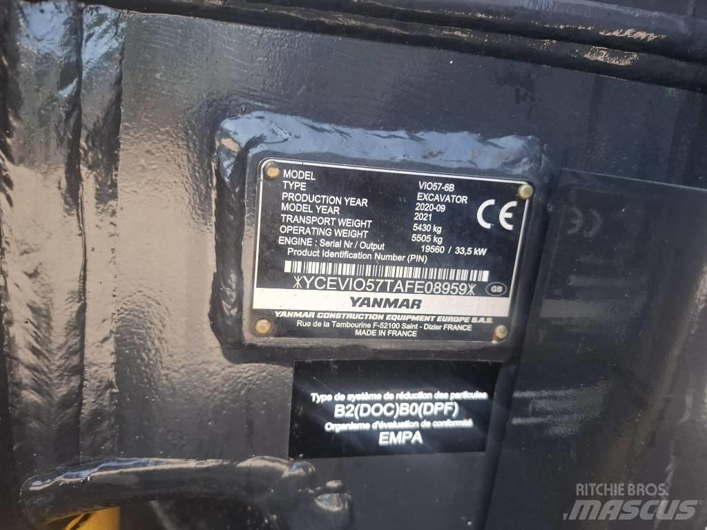 Yanmar vio 57-6B Mini bagri <7t