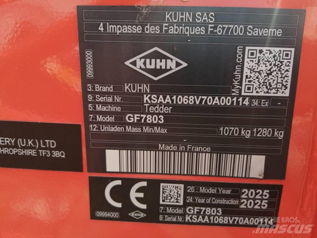 Kuhn GF7803 Obračalniki in zgrabljalniki