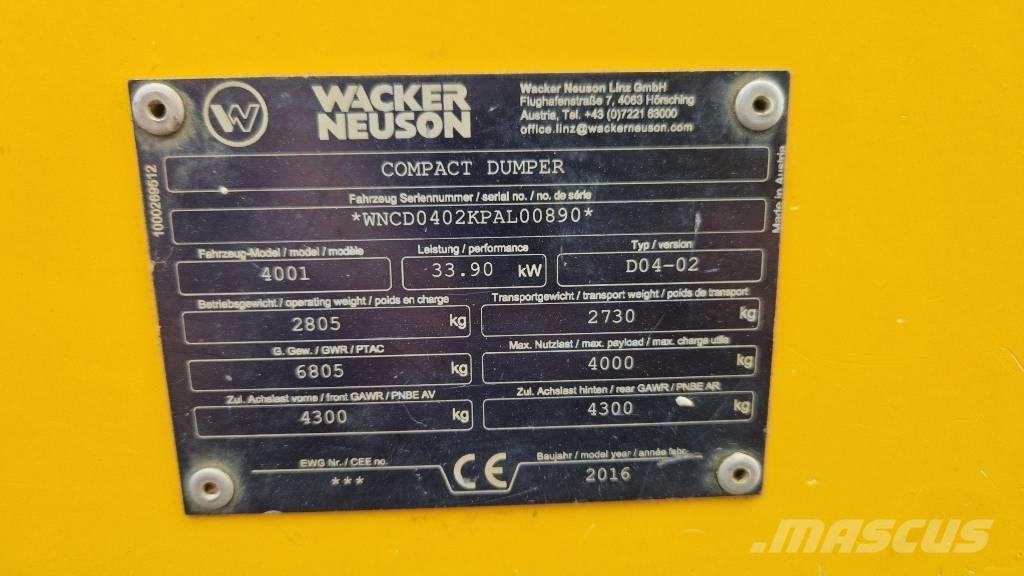 Wacker Neuson 4001 Ne cestni demperji