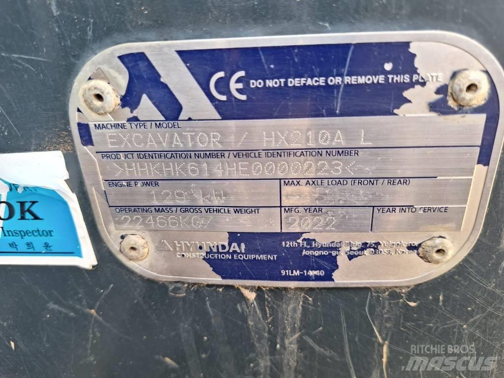 Hyundai HX210A L Bagri goseničarji
