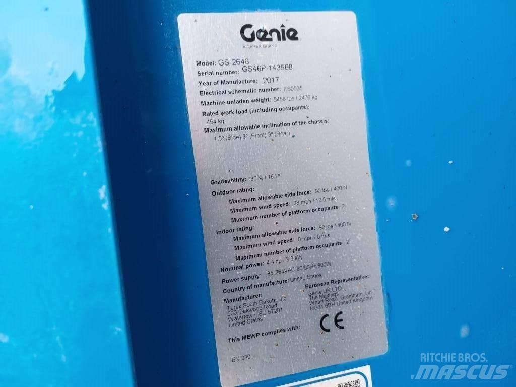 Genie GS 2646 Škarjaste dvižne ploščadi