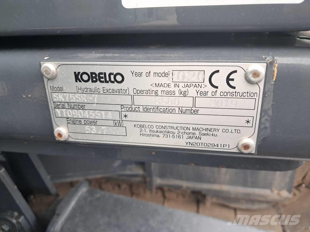 Kobelco Sk75SR-7 Midi bagri 7t – 12t