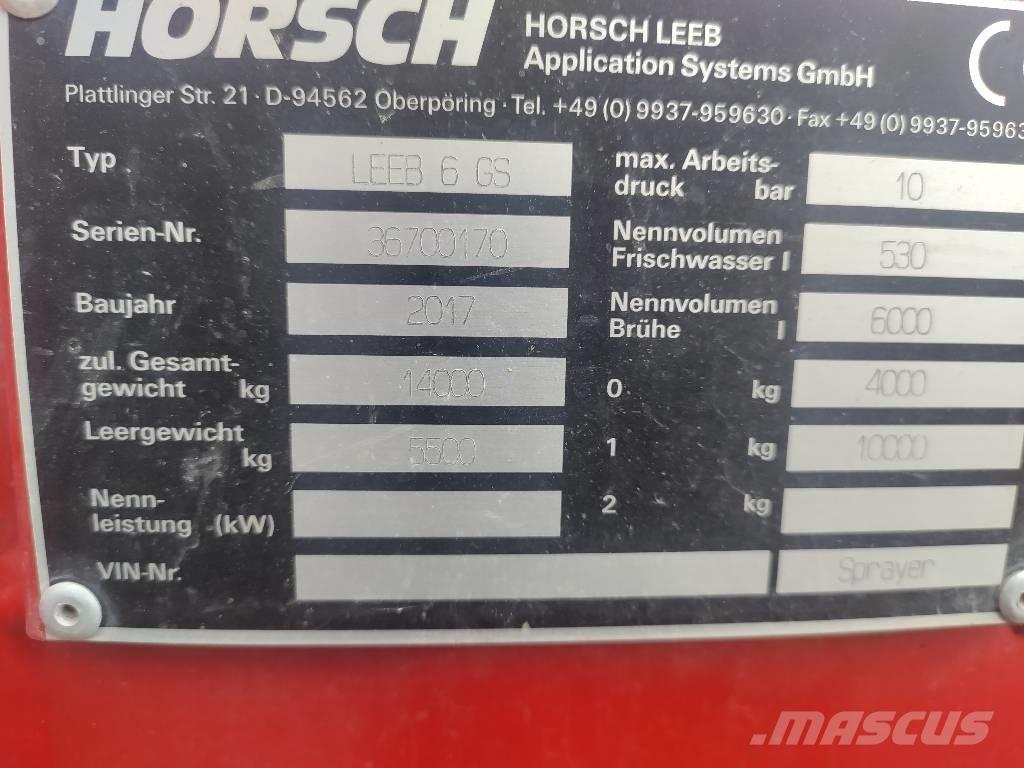 Horsch Leeb 6 GS Vlečne škropilnice