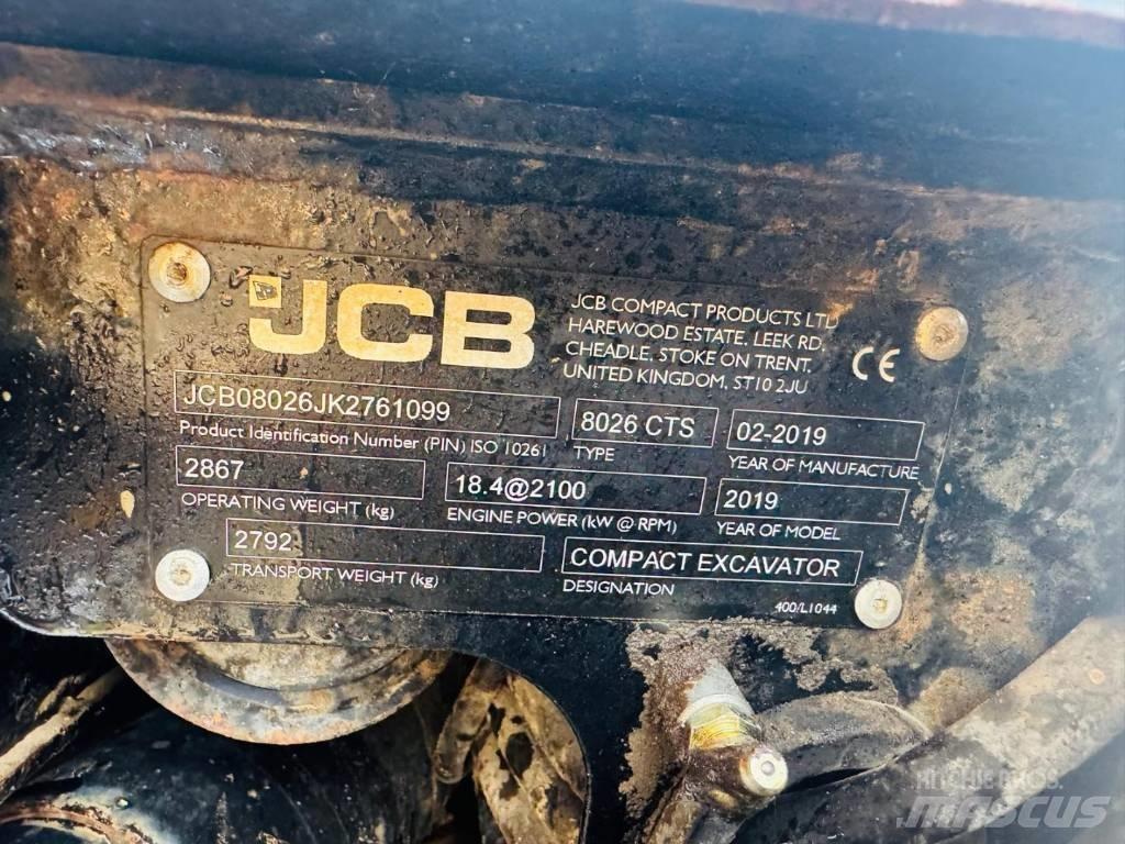 JCB 8026 CTS Mini bagri <7t