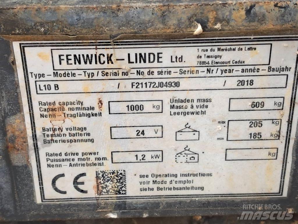 Linde L10B Ročni električni viličar