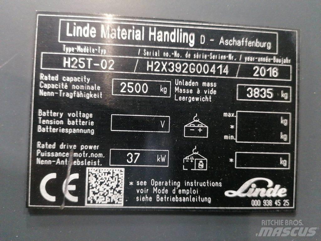 Linde H25T-02 Plinski viličarji