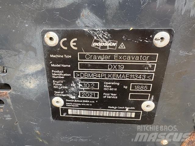 Doosan DX 19 Mini bagri <7t