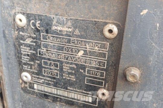 Develon DX 10 Z Mini bagri <7t