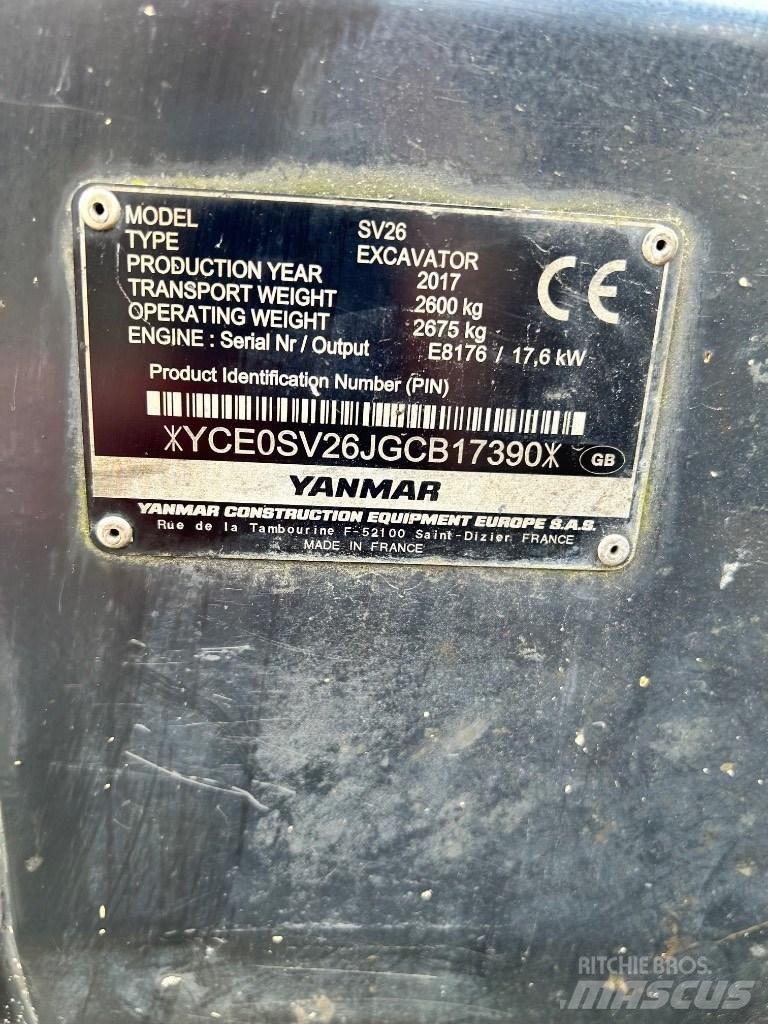 Yanmar SV 26 Mini bagri <7t