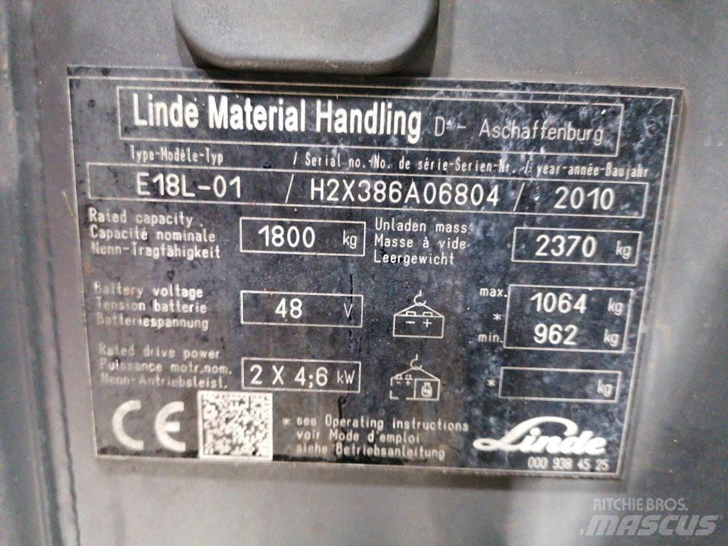 Linde E18L-01 Električni viličarji