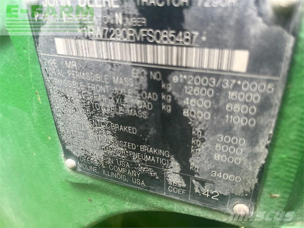 John Deere 7290r Traktorji
