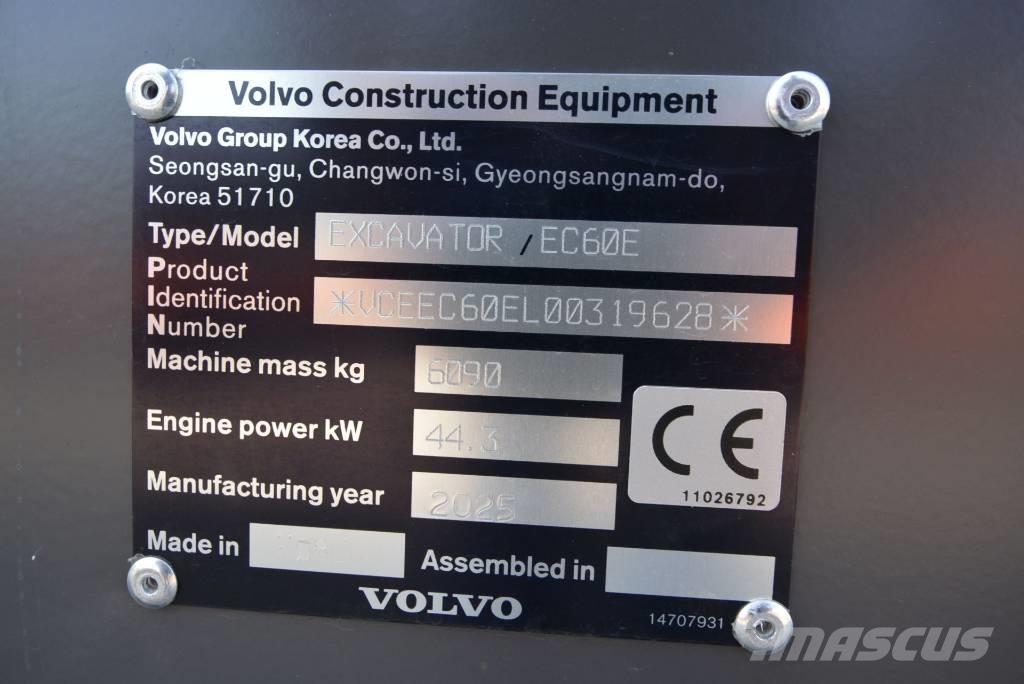 Volvo EC 60 E Mini bagri <7t