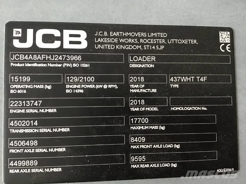 JCB 437 WHT Kolesni nakladalci
