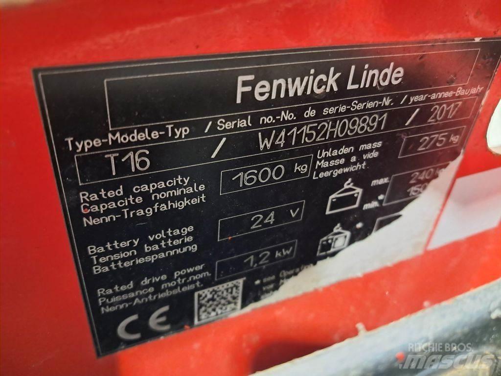 Linde T16 Električni nizko dvižni viličar