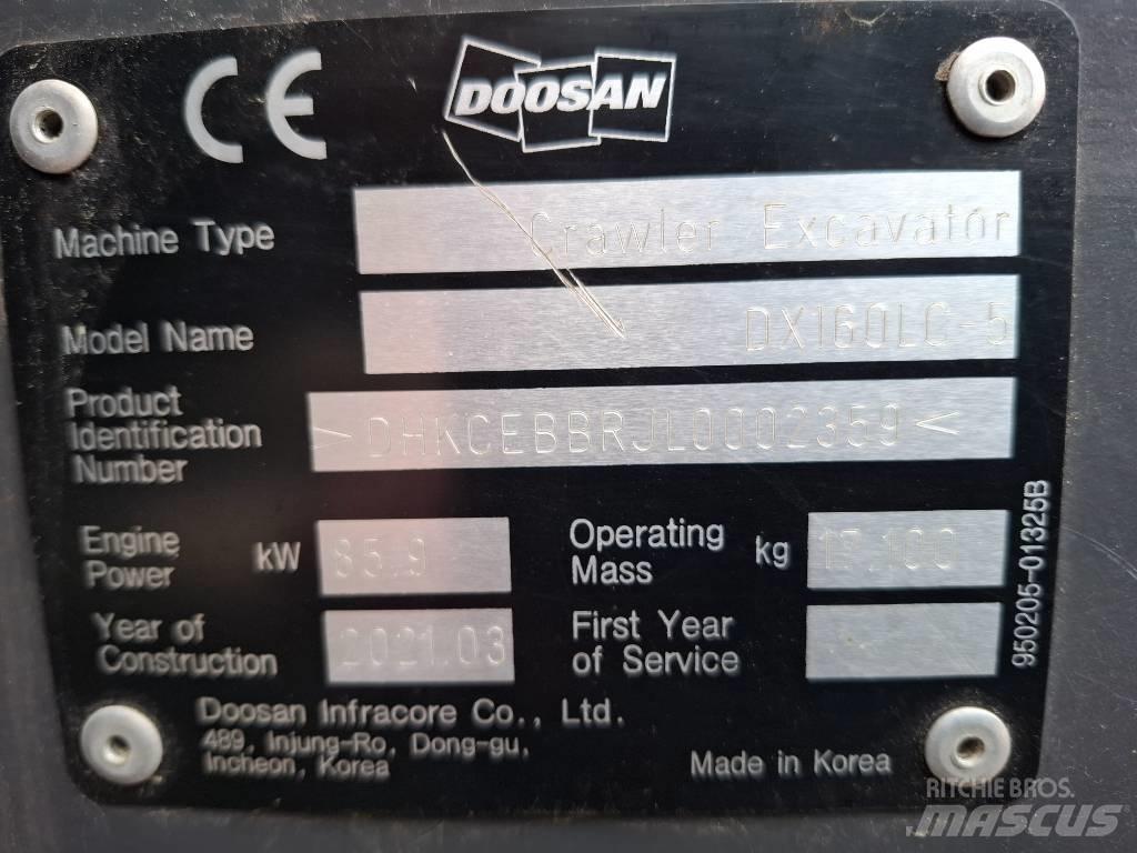Doosan DX160LC-5 Bagri goseničarji
