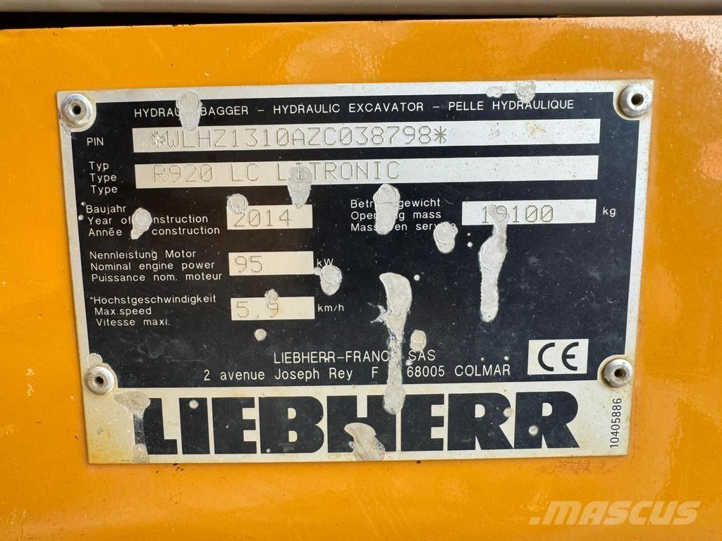 Liebherr R920LC Bagri goseničarji