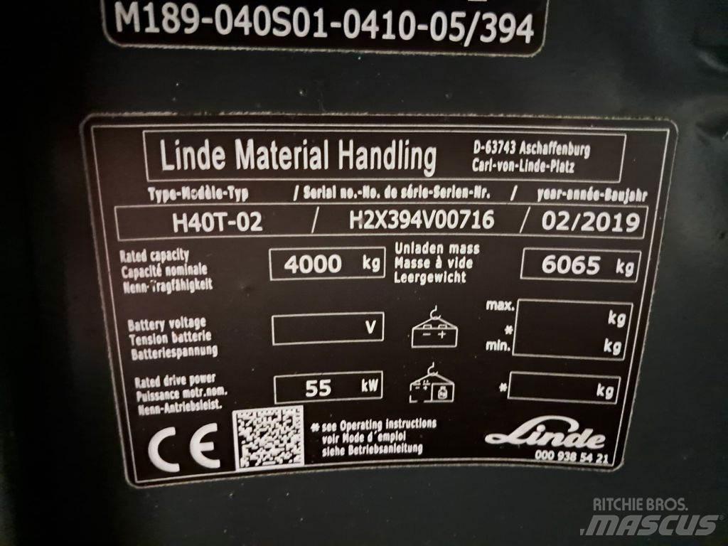 Linde H40T-02 Plinski viličarji