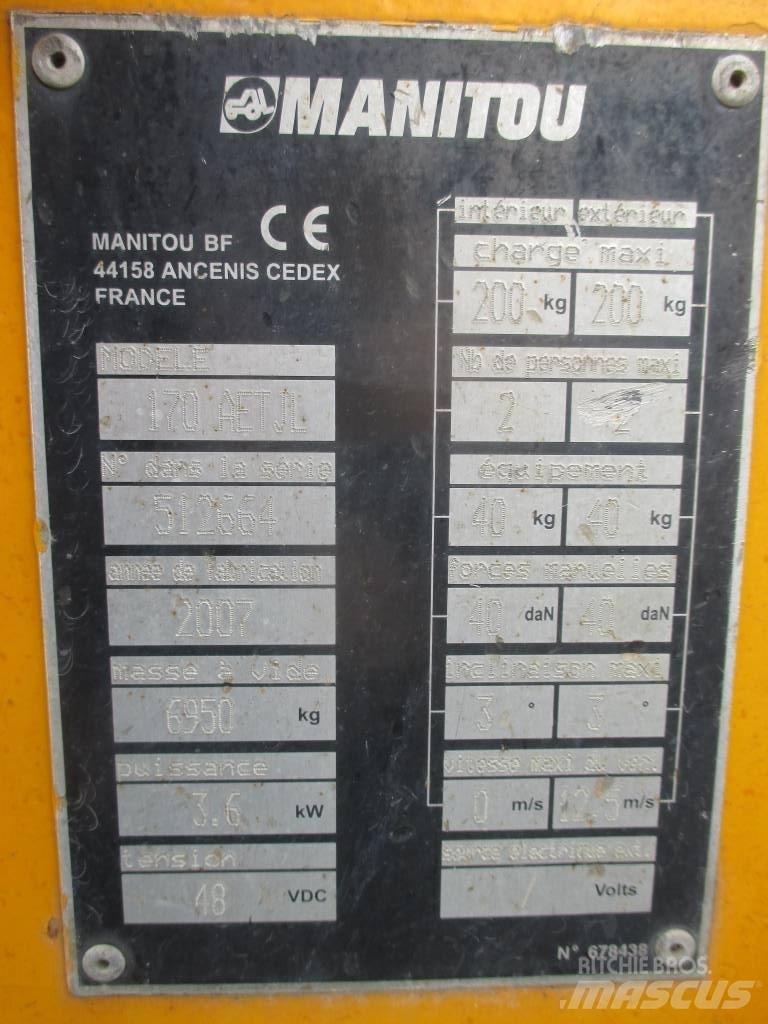 Manitou 170 AETJL Zglobne dvižne ploščadi