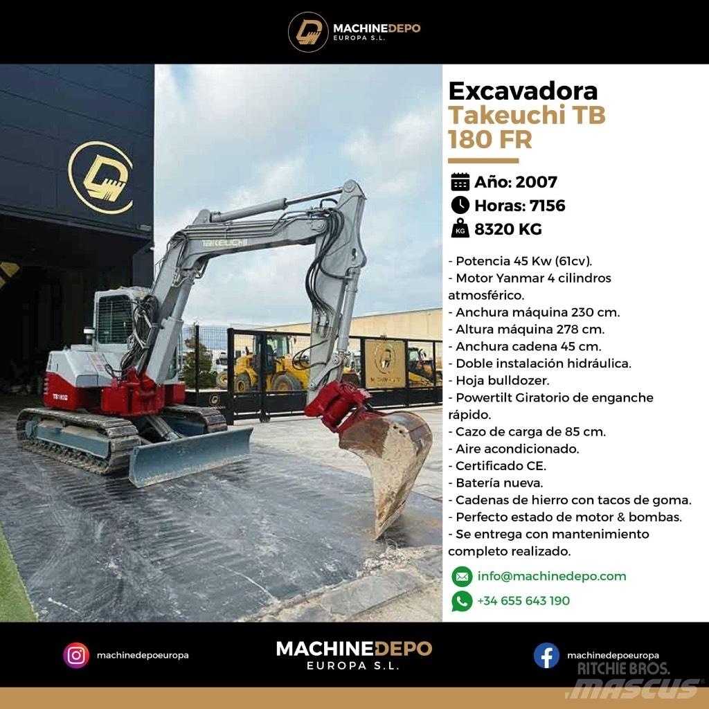 Takeuchi TB 180 FR Midi bagri 7t – 12t