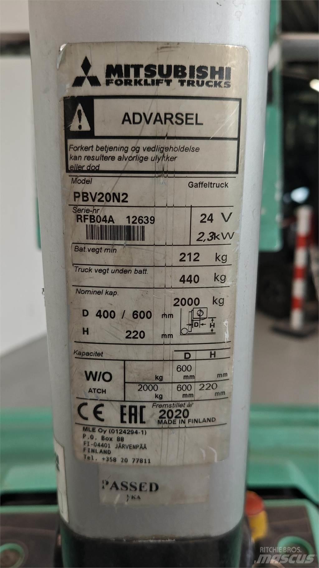 Mitsubishi PBV20N2 Viličarji - drugo