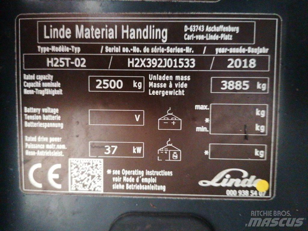 Linde H25T-02 Plinski viličarji