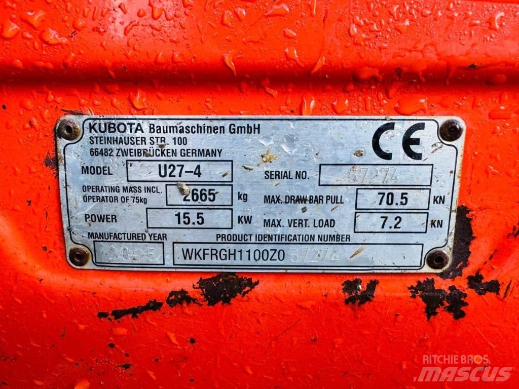 Kubota U 27-4 Mini bagri <7t