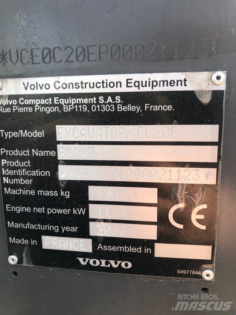 Volvo EC 20 E Mini bagri <7t