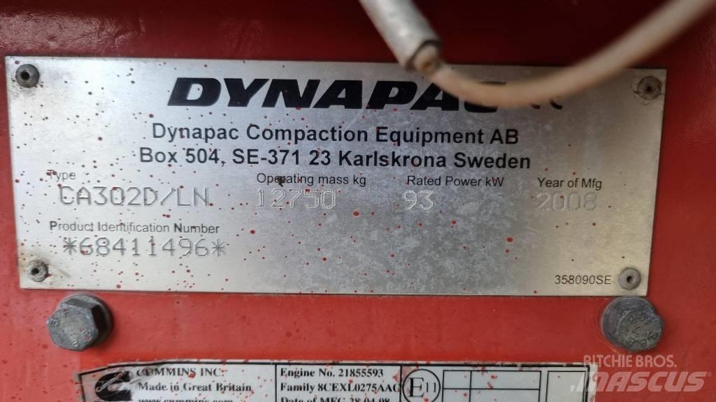 Dynapac CA302D, Vält Enojni valjarji