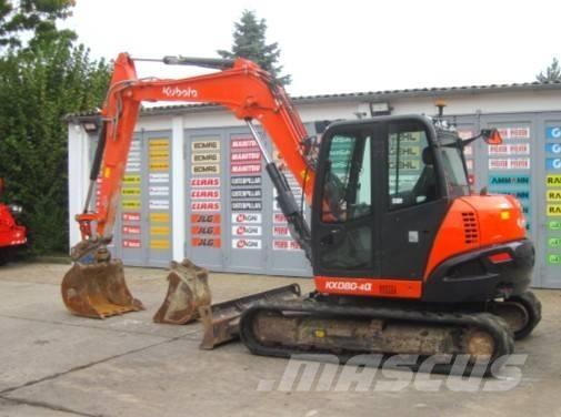 Kubota KX080-4a Bagri goseničarji
