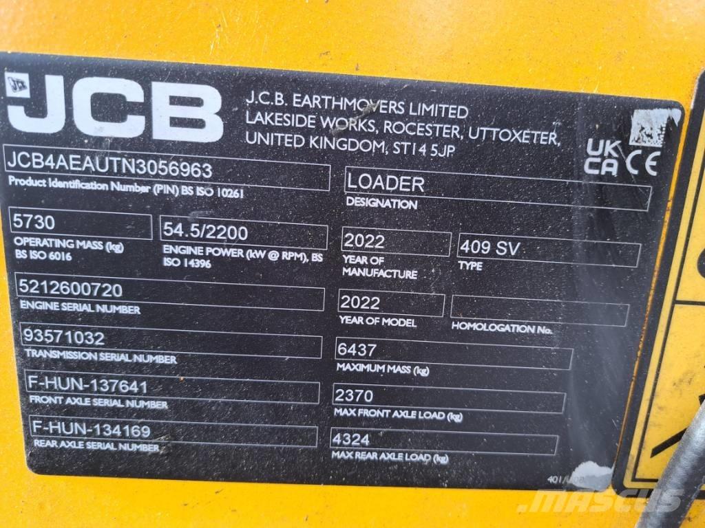 JCB 409 Kolesni nakladalci