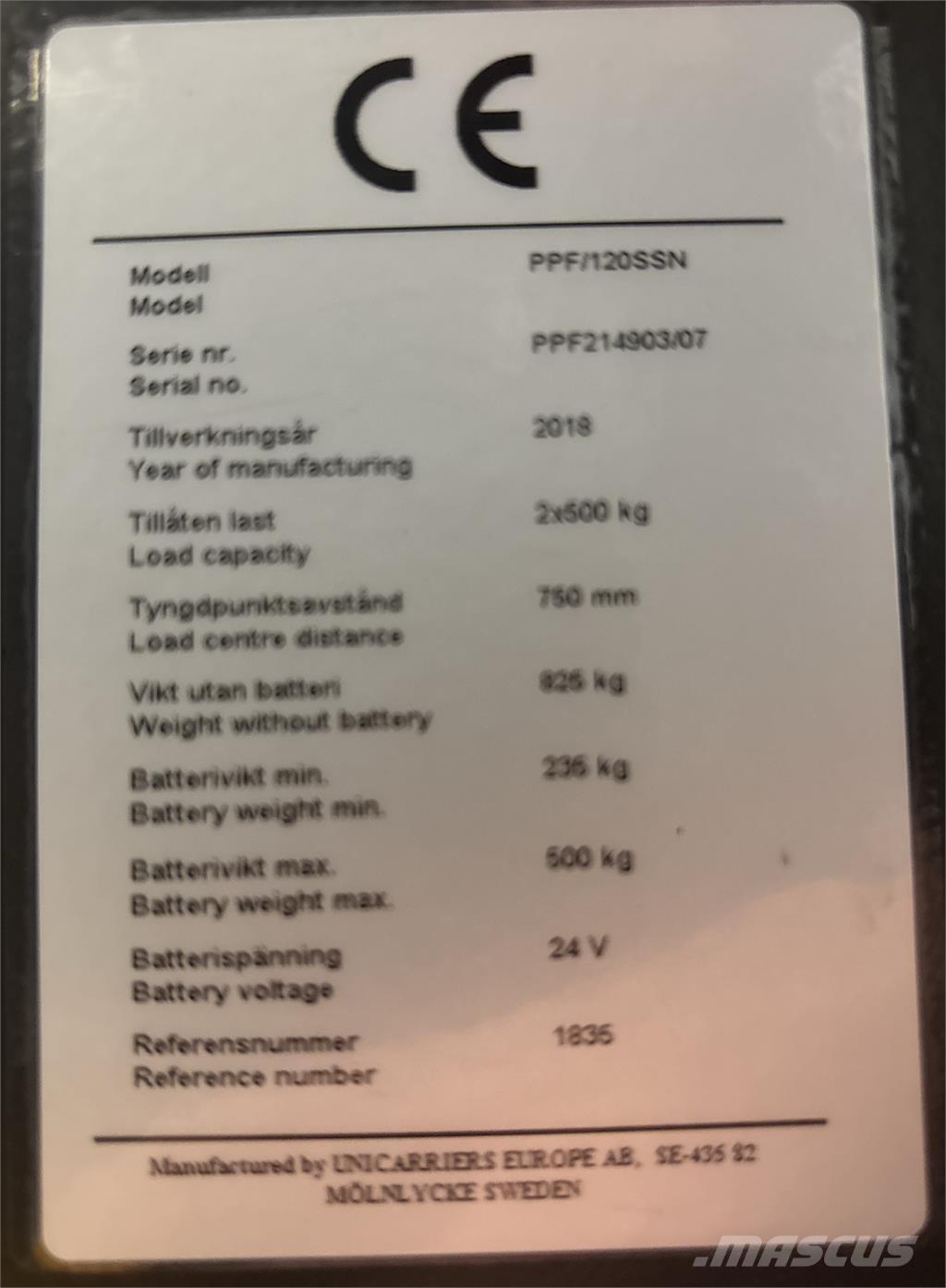 Atlet PPF120 Nizko dvižni komisionirni viličar