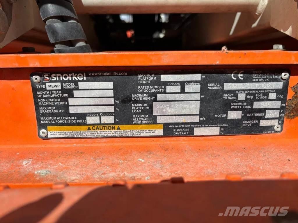 Snorkel S3219E Škarjaste dvižne ploščadi