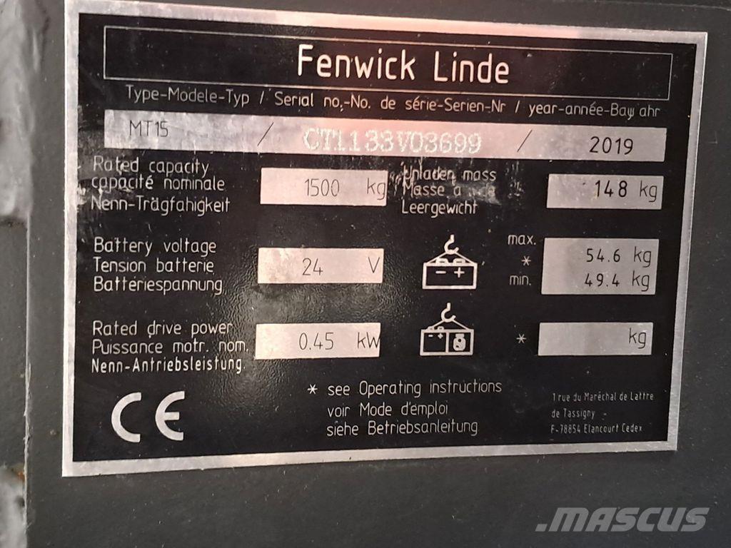 Linde MT15 Električni nizko dvižni viličar