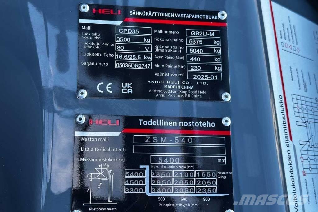 Heli CPD 35 Električni viličarji