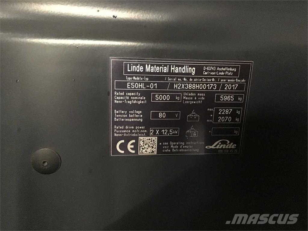 Linde E50HL Električni viličarji