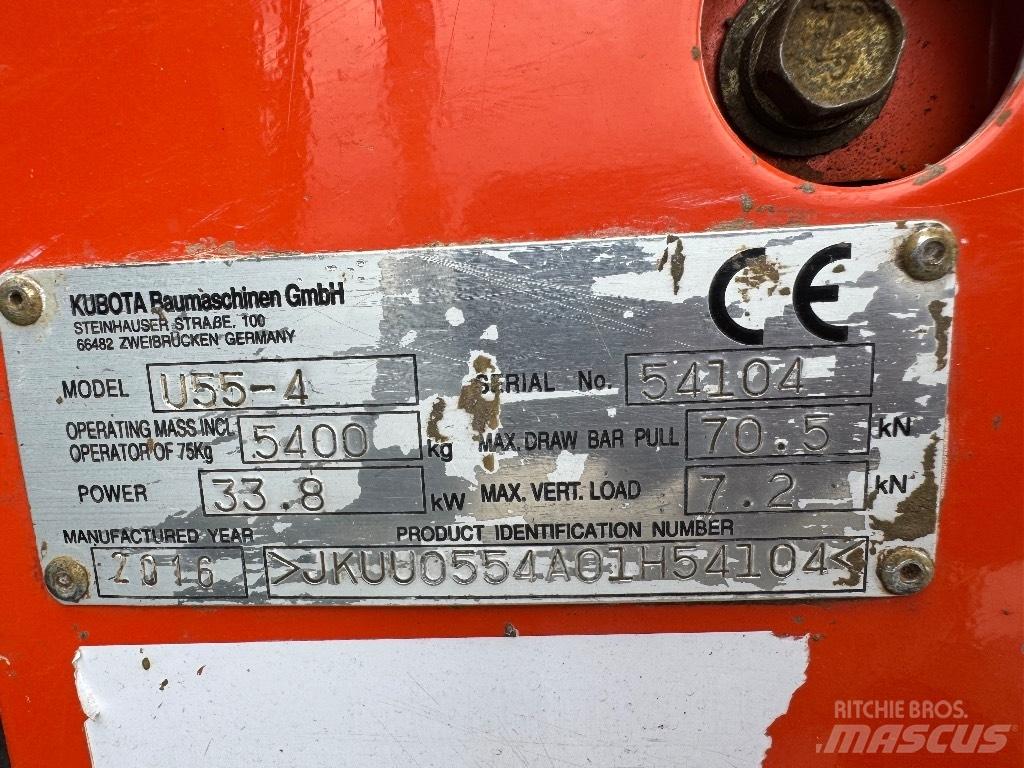 Kubota U 55-4 Mini bagri <7t