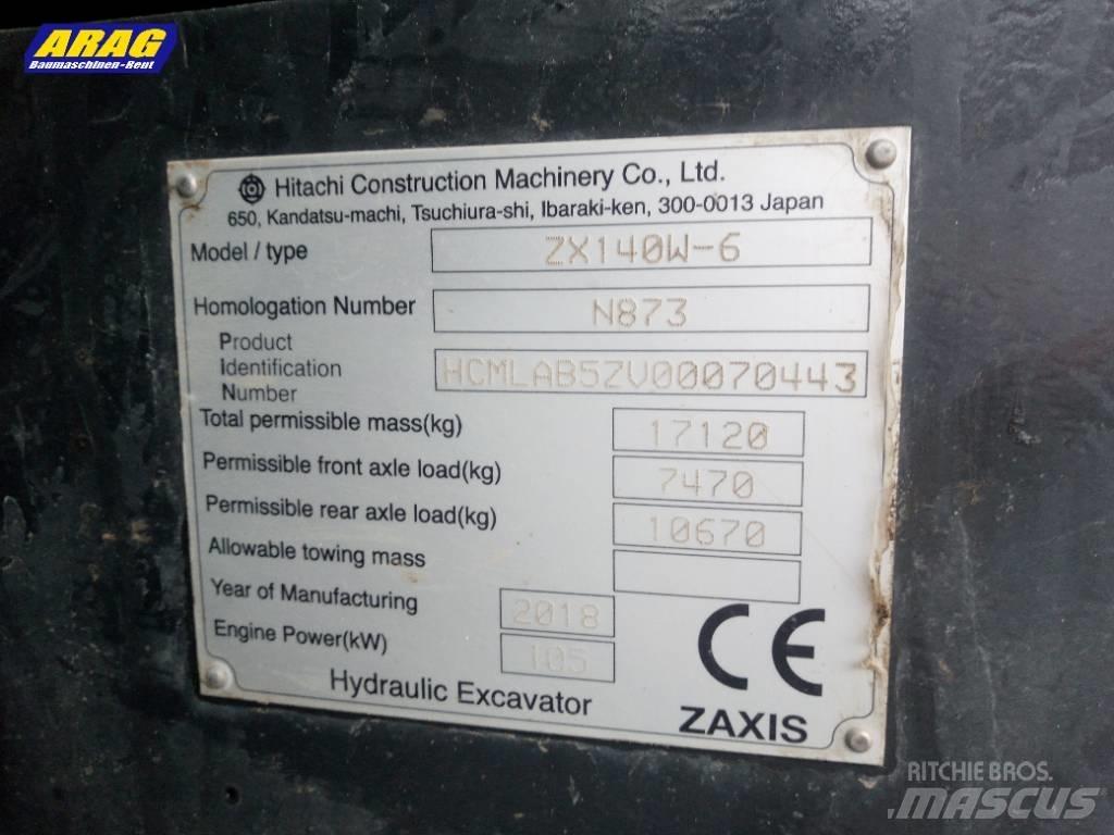 Hitachi ZX 140 W-6 Bagri na kolesih