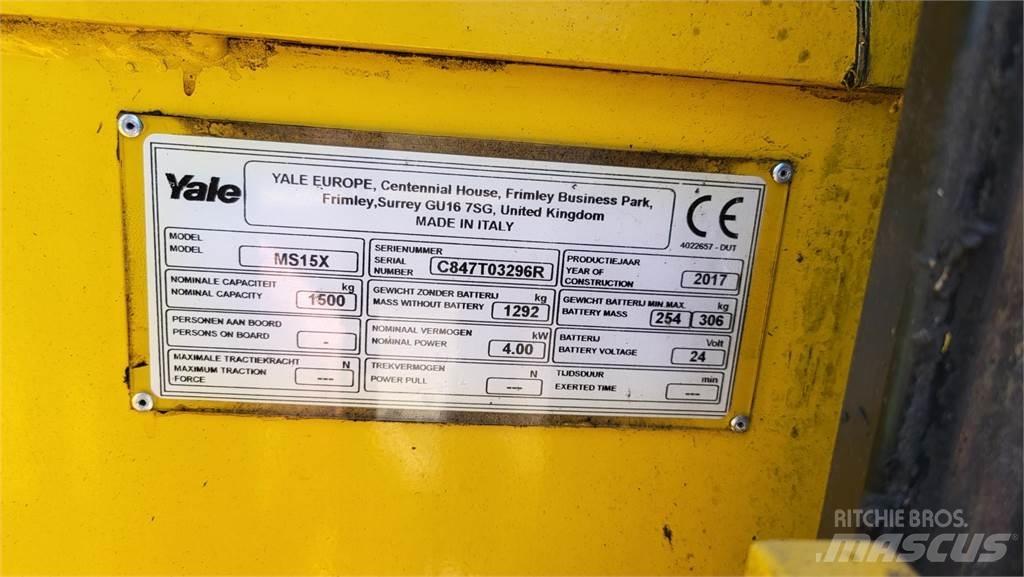 Yale MS15X 2017 Ročni električni viličar