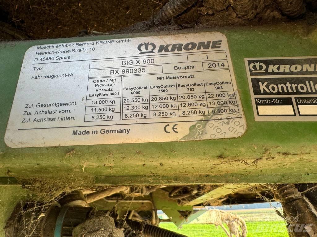 Krone Big X 600 Stroji za krmo na lastni pogon