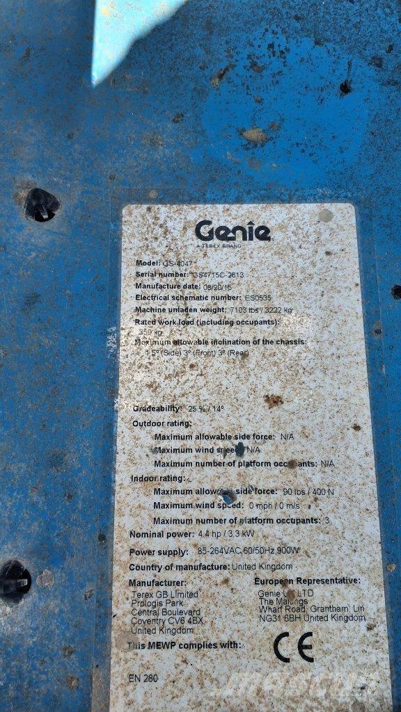 GENIE GS4047 Škarjaste dvižne ploščadi