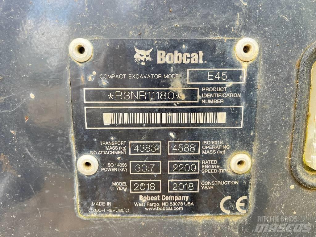 Bobcat E 45 Mini bagri <7t